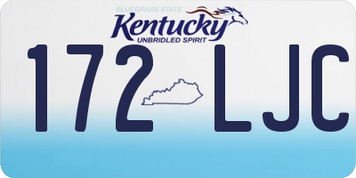 KY license plate 172LJC