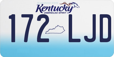 KY license plate 172LJD
