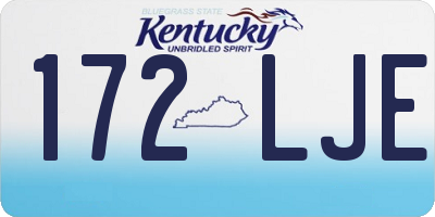 KY license plate 172LJE