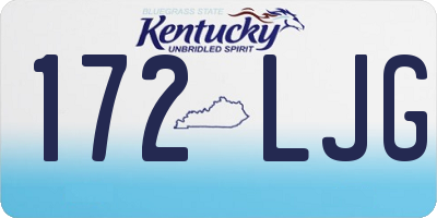KY license plate 172LJG