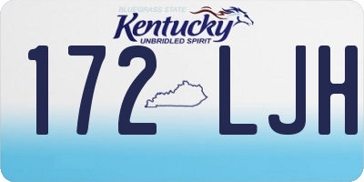 KY license plate 172LJH