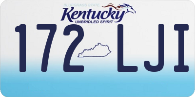 KY license plate 172LJI