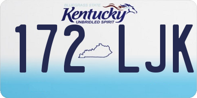 KY license plate 172LJK