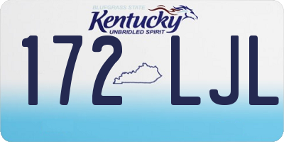 KY license plate 172LJL