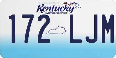 KY license plate 172LJM