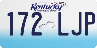 KY license plate 172LJP