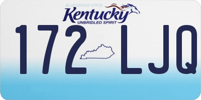KY license plate 172LJQ