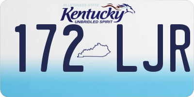 KY license plate 172LJR