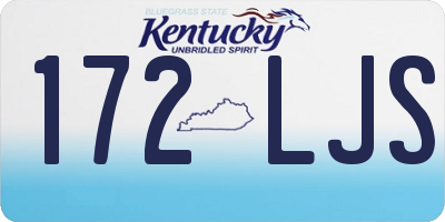 KY license plate 172LJS