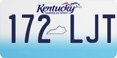 KY license plate 172LJT