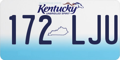 KY license plate 172LJU