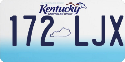 KY license plate 172LJX