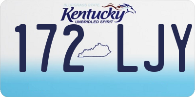 KY license plate 172LJY