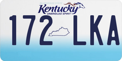 KY license plate 172LKA