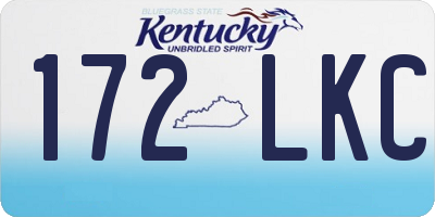 KY license plate 172LKC