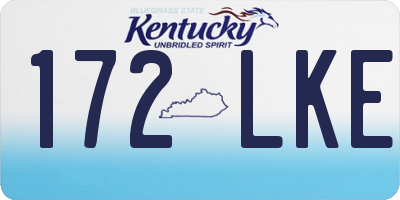 KY license plate 172LKE