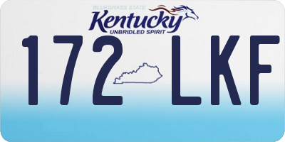 KY license plate 172LKF