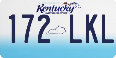 KY license plate 172LKL