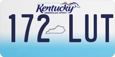 KY license plate 172LUT
