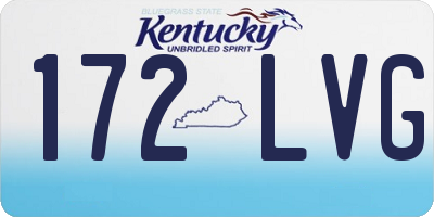KY license plate 172LVG