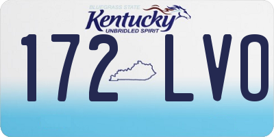 KY license plate 172LVO