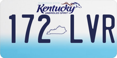 KY license plate 172LVR
