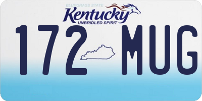 KY license plate 172MUG