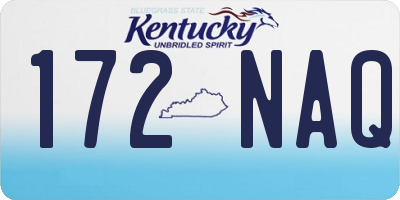 KY license plate 172NAQ