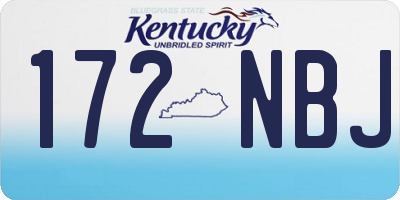 KY license plate 172NBJ