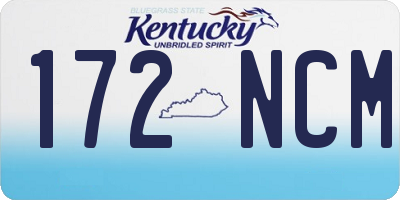 KY license plate 172NCM