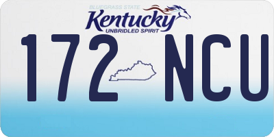 KY license plate 172NCU