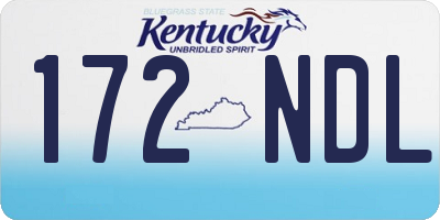 KY license plate 172NDL