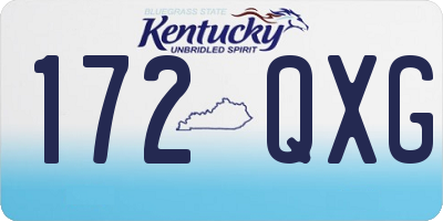 KY license plate 172QXG