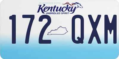 KY license plate 172QXM