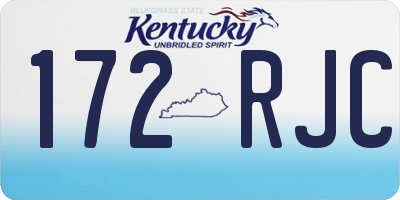 KY license plate 172RJC