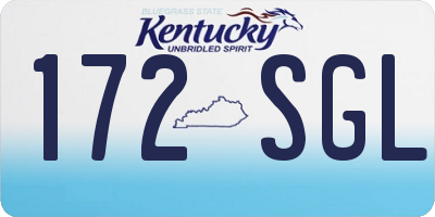 KY license plate 172SGL