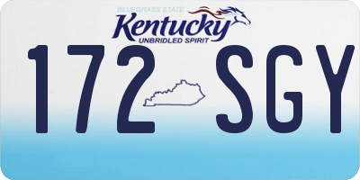 KY license plate 172SGY