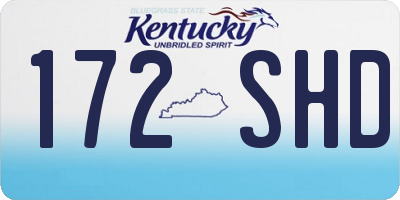 KY license plate 172SHD