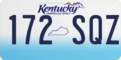 KY license plate 172SQZ