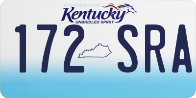 KY license plate 172SRA