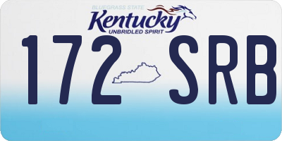 KY license plate 172SRB