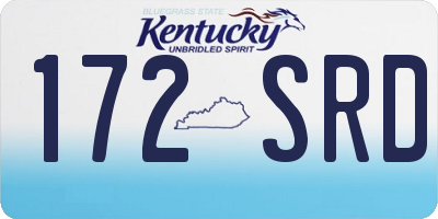 KY license plate 172SRD