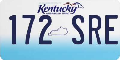 KY license plate 172SRE