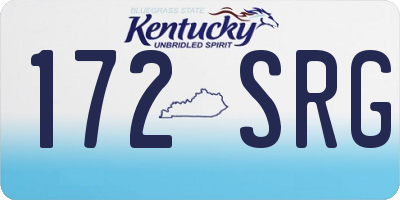 KY license plate 172SRG