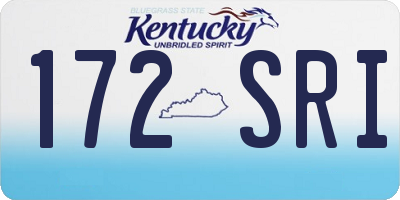 KY license plate 172SRI