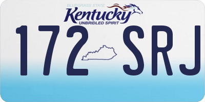 KY license plate 172SRJ