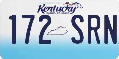 KY license plate 172SRN