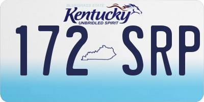 KY license plate 172SRP