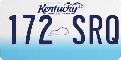 KY license plate 172SRQ
