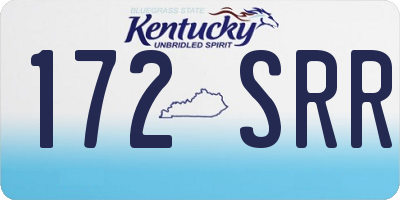 KY license plate 172SRR